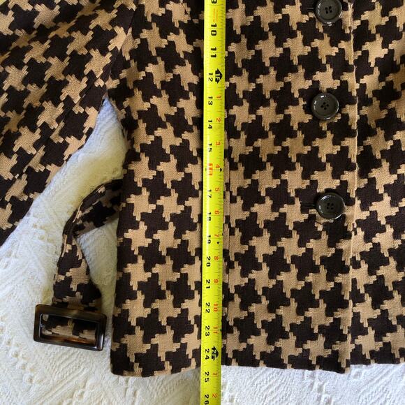 Vintage Chadwick's Collection Houndstooth Blazer Coat 10 (M) 90s Classic Preppy - Picture 11 of 12